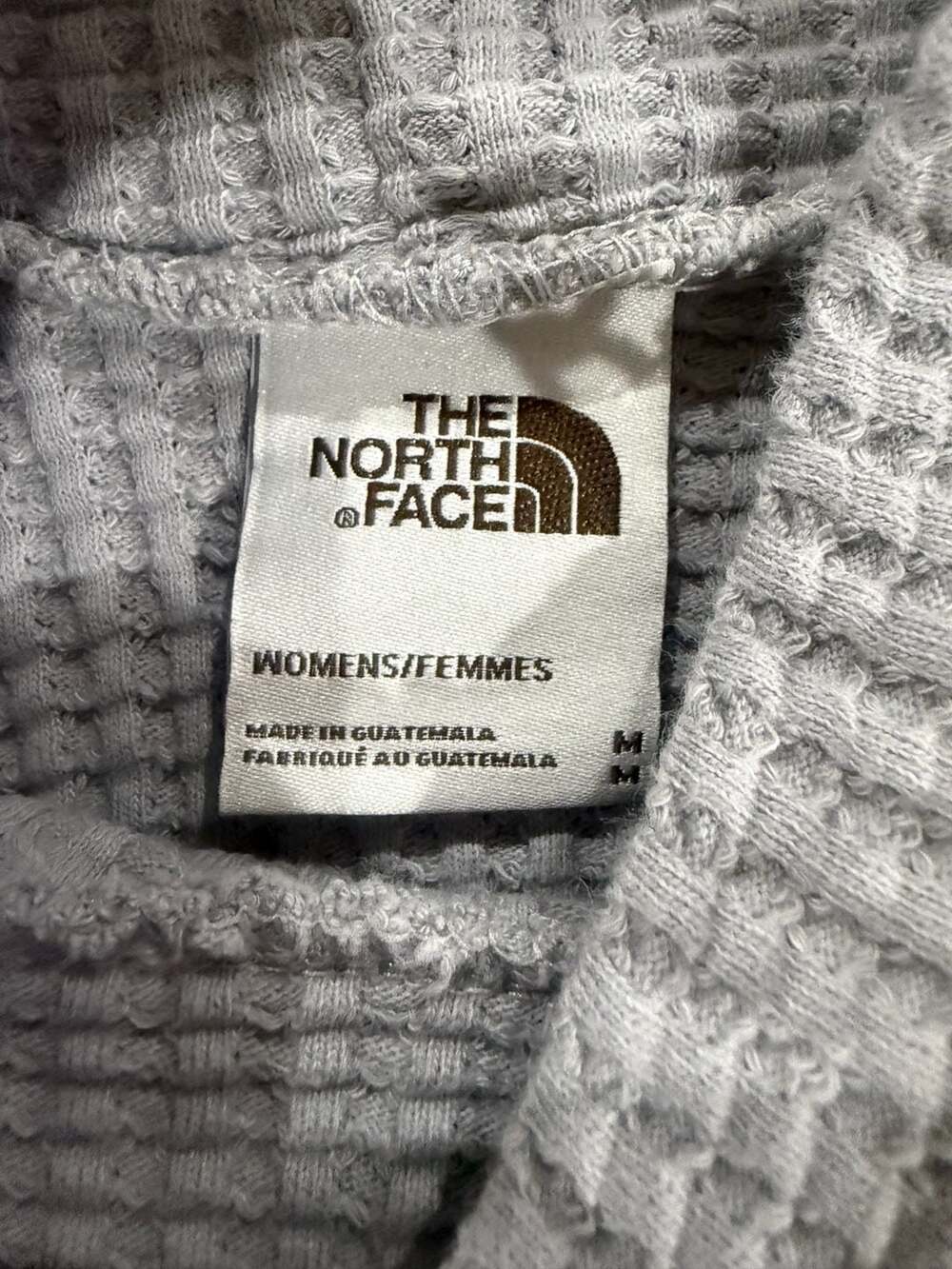 The North Face Women’s Waffle Knit Funnel Neck Pullover Gray Size Medium - Picture 4 of 7